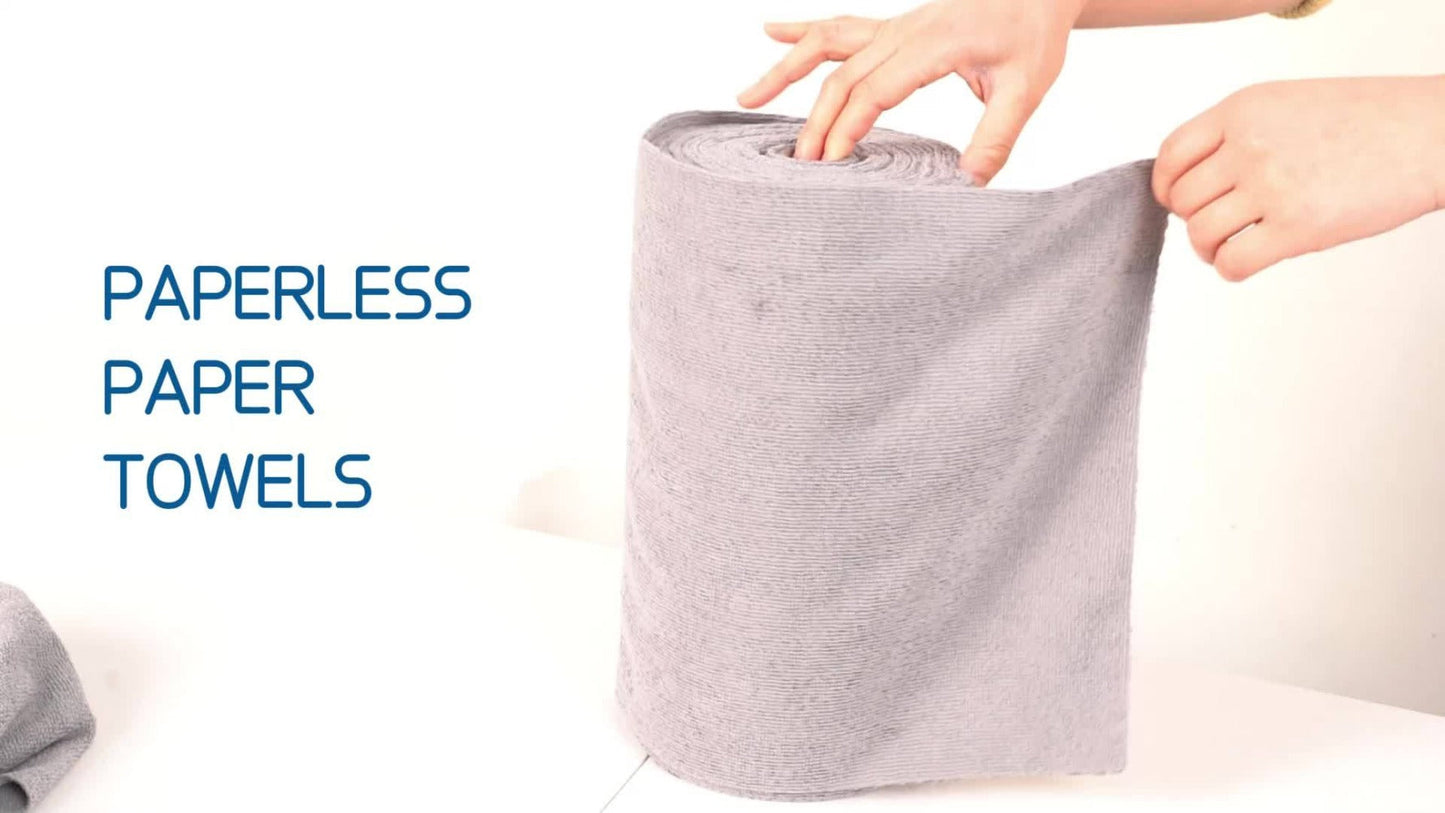 Microfiber Cleaning Cloths 100 Pack Reusable Washable Tear-Away Towel Roll 12x12 – Absorbent Rags & Dishcloths for Kitchen, Bathroom