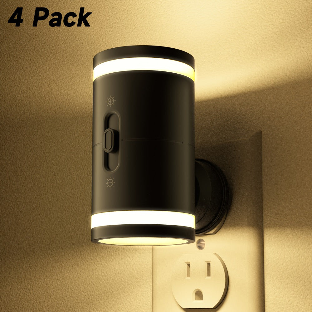 LED Night Light Plug In Dusk to Dawn Sensor, 5-120LM Adjustable Brightness, 3 Color Temperatures