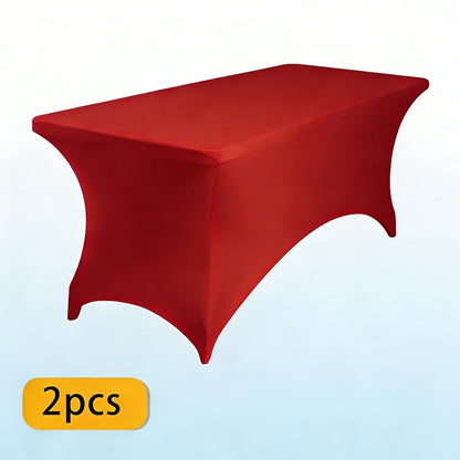 Spandex Tablecloth for 6 ft Rectangle Tables, Elastic Fitted Table Cover for Events, Parties, Weddings & Banquets