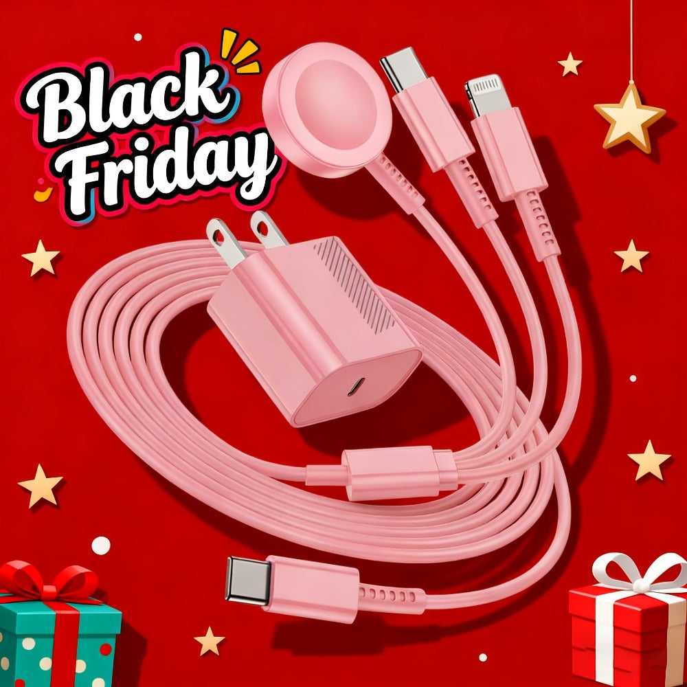 Apple Watch Charger Set 3-in-1 Magnetic Cable 6.6ft with 20W USB-C Wall Charger for an Everyday Personal Care Routine