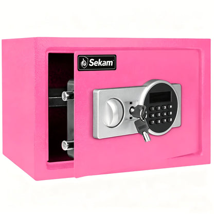 Fireproof Home Safe Box with Digital Keypad and Key Lock Steel Security Safe for Money for Entryways, Bedrooms and Living Spaces