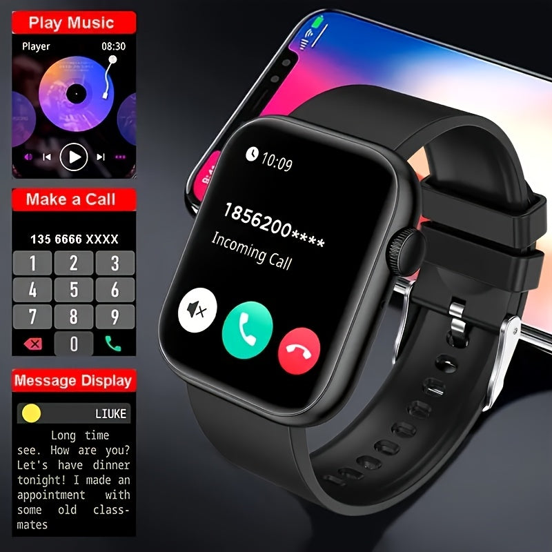 Smart Watch Fitness Tracker 2.01" Touchscreen – Dual Strap, HD Bluetooth Calls, 100+ Functions, Step & Calorie Tracking