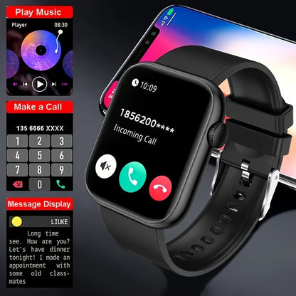 Smart Watch Fitness Tracker 2.01" Touchscreen – Dual Strap, HD Bluetooth Calls, 100+ Functions, Step & Calorie Tracking
