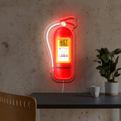 Retro Gas Pump or Fire Extinguisher LED Neon Sign with USB Power, Switch Control and Two Designs