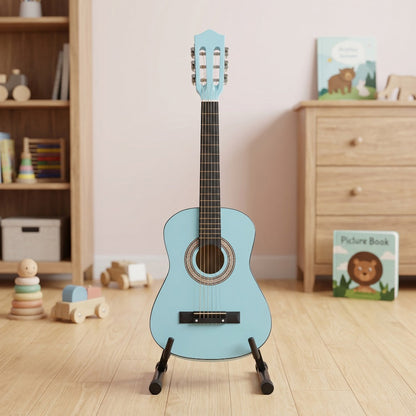 Acoustic Guitar shown in the Sky Blue option