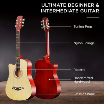 Acoustic Guitar, 38 Inch, Inch, Matte, Beginners for Lessons and Practice detail image - detail view 10