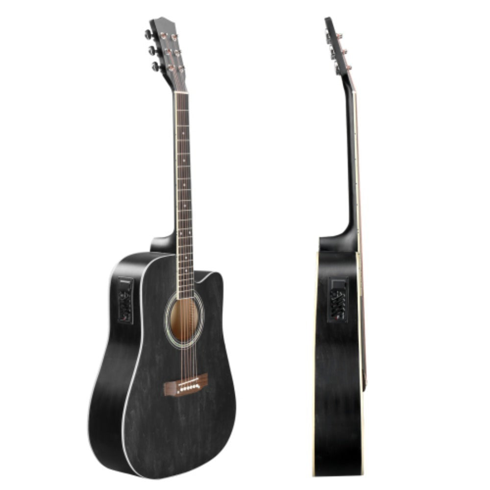 Acoustic Guitar, Adjustable, 10W, KMA101, 41-Inch, Black for Lessons and Practice detail image - detail view 4