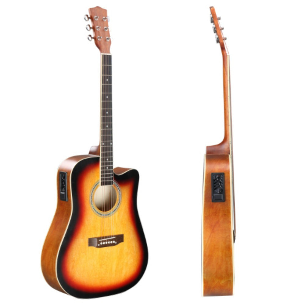 Acoustic Guitar shown in the Sunset Color option