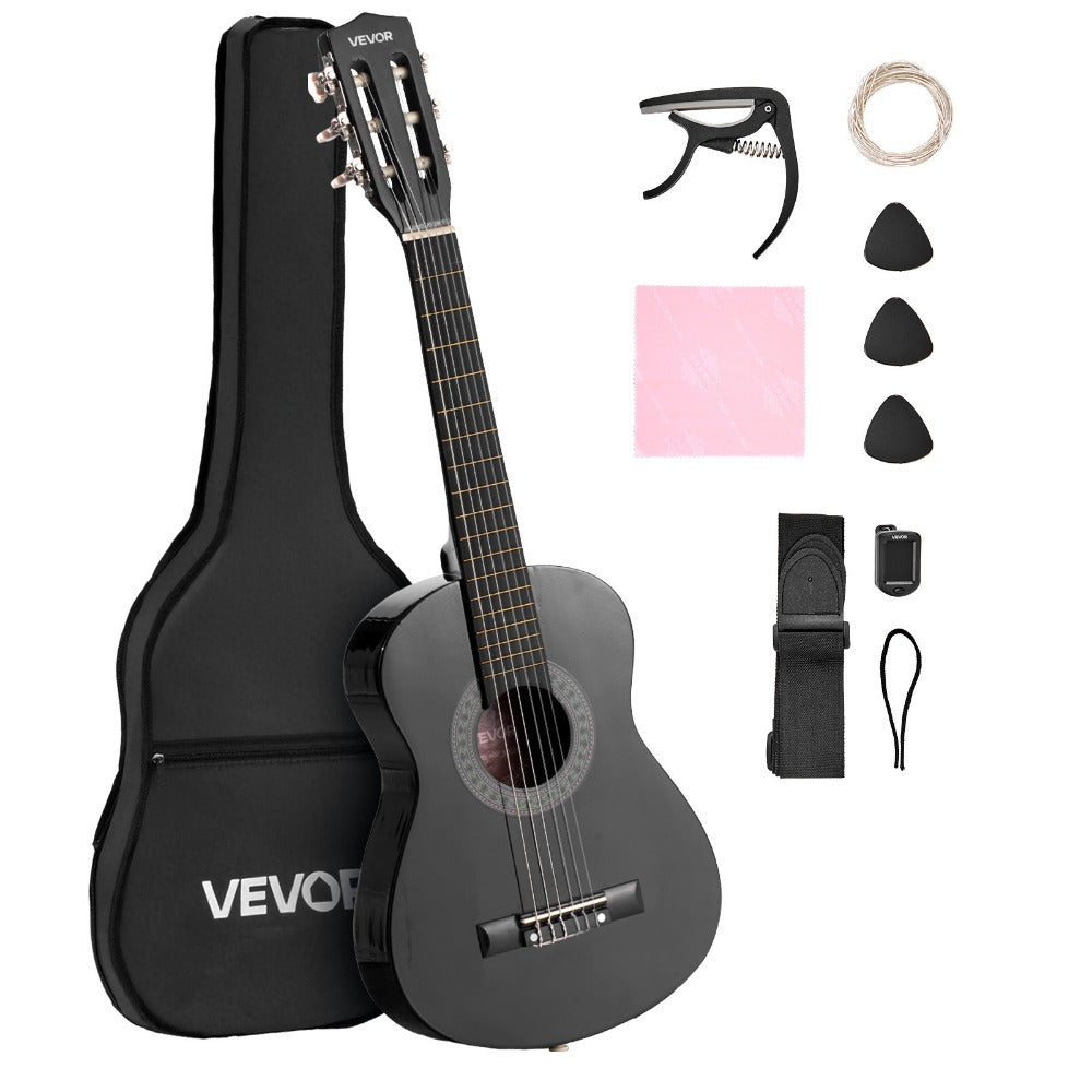 Acoustic Guitar, Black, VEVOR, Classical, Beginner for Lessons and Practice detail image - detail view 3
