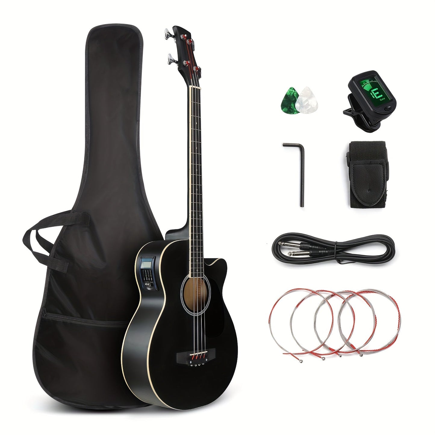 Acoustic Guitar shown in the Black option