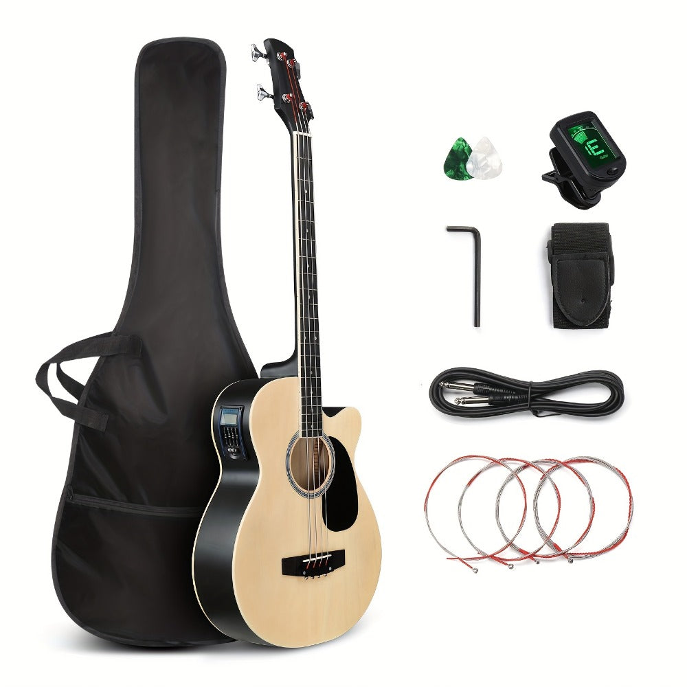 Acoustic Guitar, Black with AMP, Full Size, GLARRY, 44.5In, Full for Lessons and Practice detail image - detail view 13