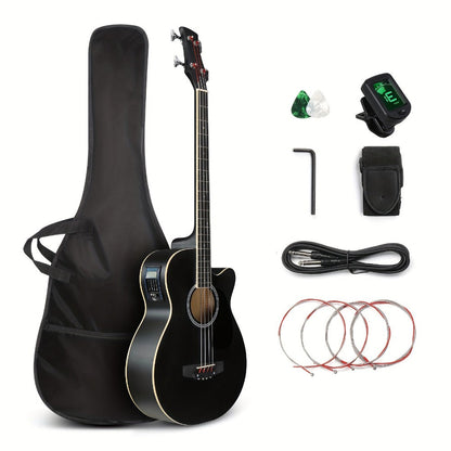 Acoustic Guitar, Black with AMP, Full Size, GLARRY, 44.5In, Full for Lessons and Practice detail image - detail view 7