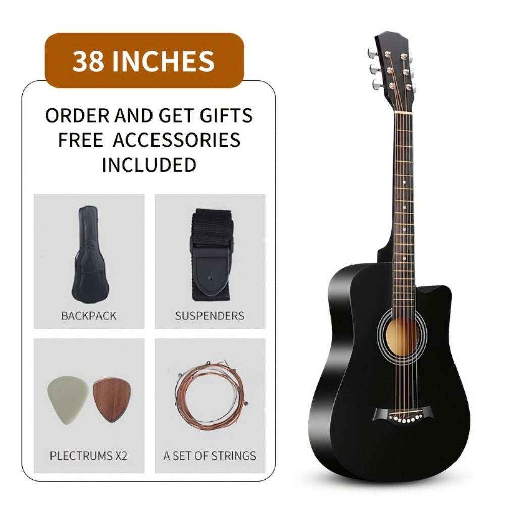 Acoustic Guitar, blue+38 inches, Full Size, Full-Size/, Cutaway, GuitarFor for Lessons detail image - detail view 5