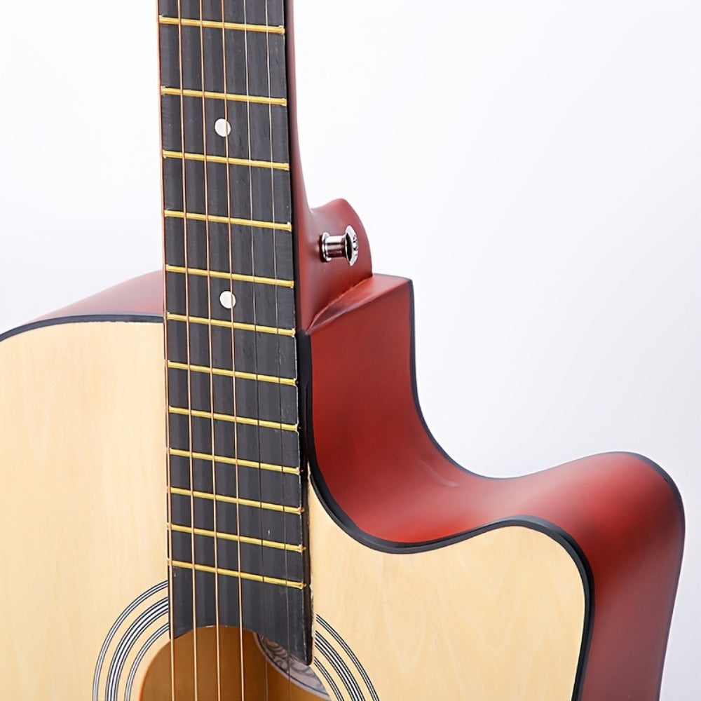 Acoustic Guitar, Blue-A, Full Size, Full-Size, Complete, Beginners for Lessons detail image - detail view 5