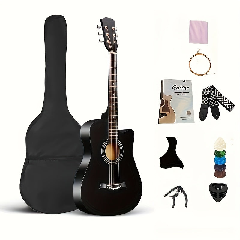 Acoustic Guitar shown in the Black option