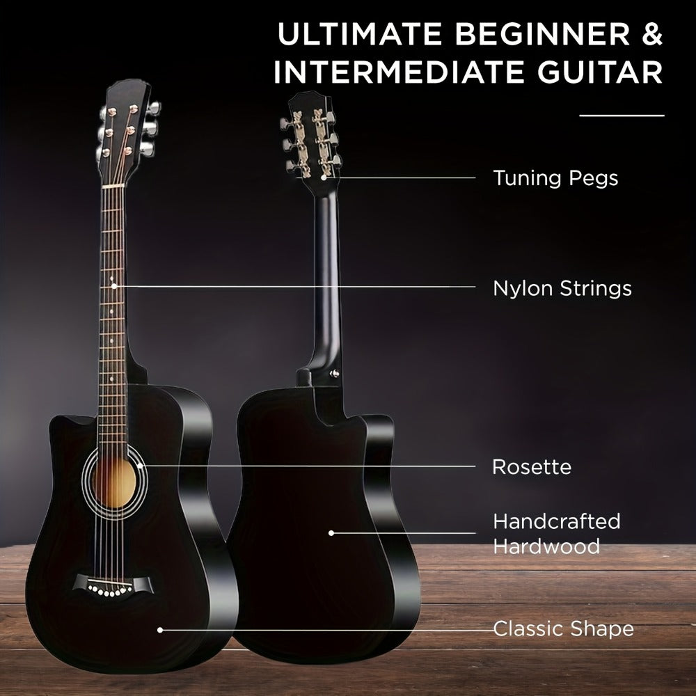 Acoustic Guitar, Full Size, 38-Inch, Basswood, Beginners for Lessons and Practice detail image - detail view 11