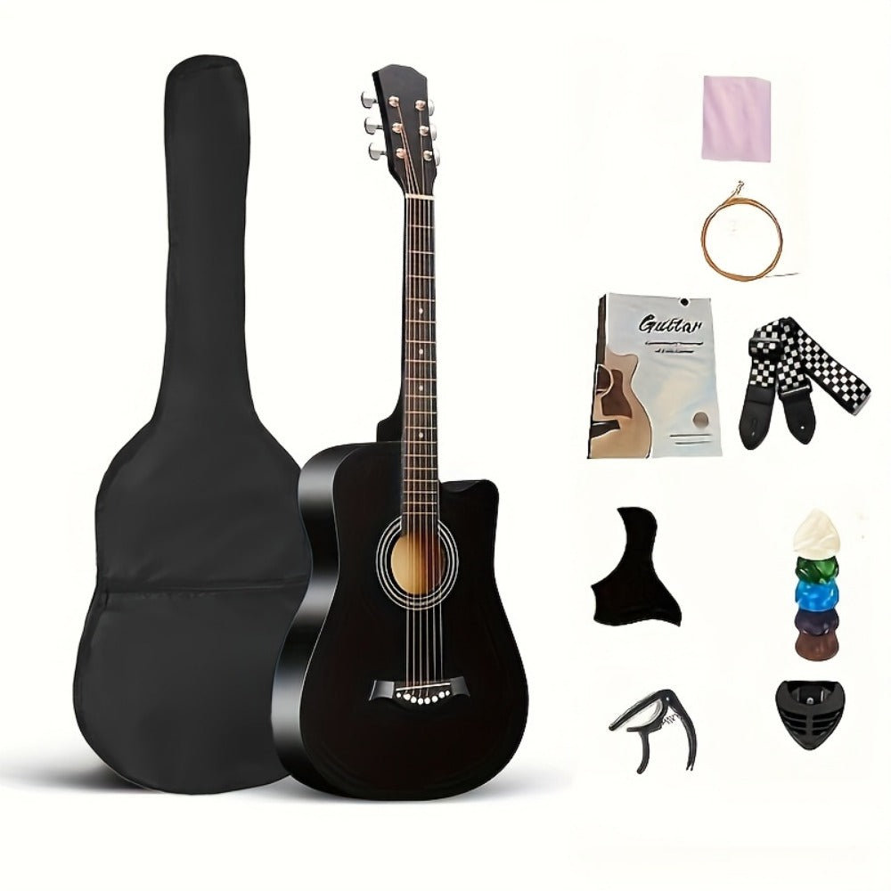 Acoustic Guitar, Full Size, 38-Inch, Basswood, Beginners for Lessons and Practice detail image - detail view 6