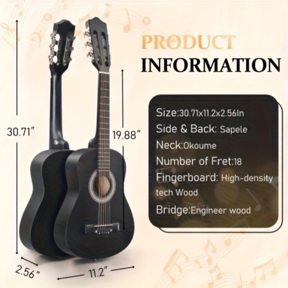 Acoustic Guitar, Light Sky Blue, 30 inch, Glarry, 30-Inch, Size for Lessons and Practice detail image - detail view 17