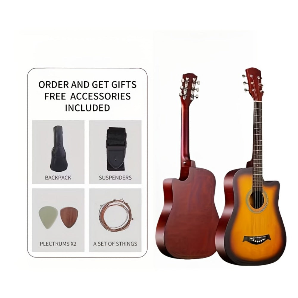Acoustic Guitar, Portable, 38 Inch, Halloween, Inch, Starter for Lessons and Practice detail image - detail view 9