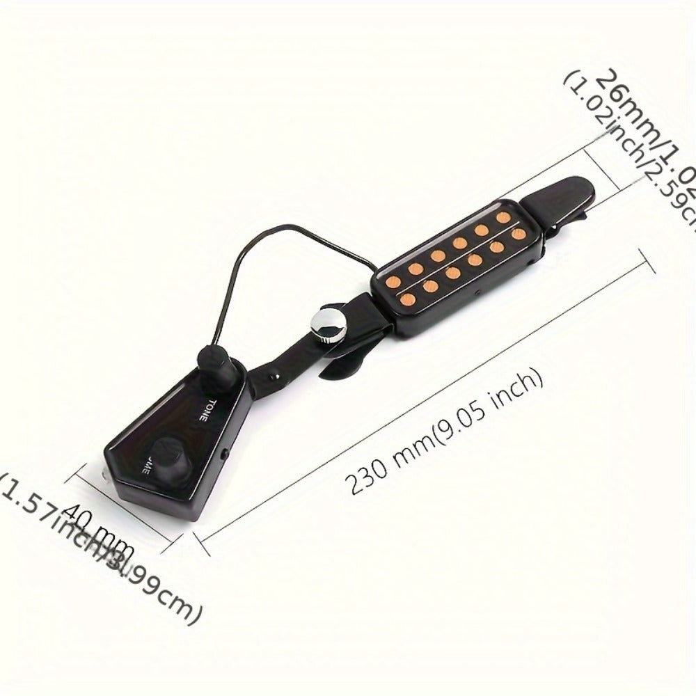 Acoustic Guitar Soundhole Pickup with Volume, Tone and 3-Meter Cable detail image - detail view 6
