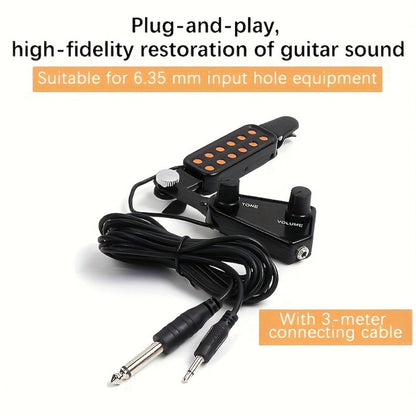 Acoustic Guitar Soundhole Pickup with Volume, Tone and 3-Meter Cable detail image - detail view 7