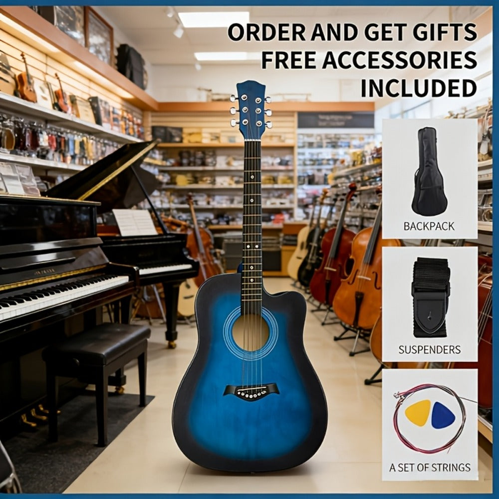 Acoustic Guitar, Starter, Kit, 38-Inch for Lessons and Practice detail image - detail view 4