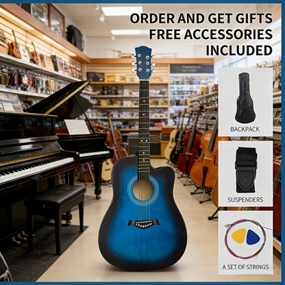 Acoustic Guitar, Starter, Kit, 38-Inch for Lessons and Practice detail image - detail view 4