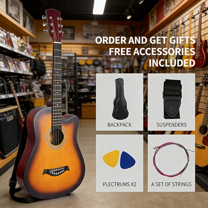 Acoustic Guitar, Starter, Kit, 38-Inch for Lessons and Practice detail image - detail view 5