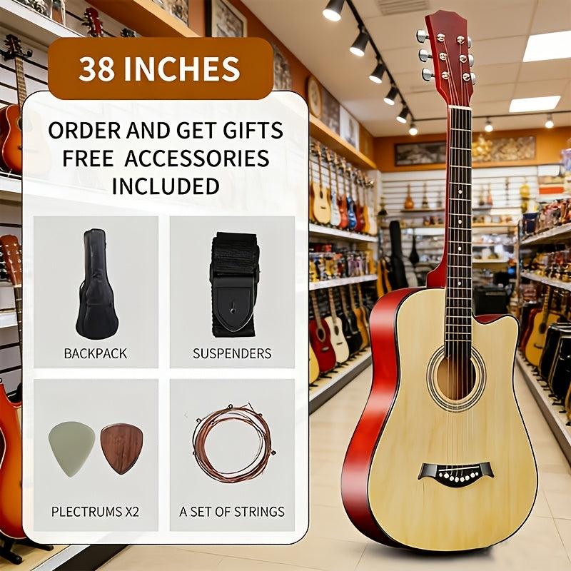 Acoustic Guitar shown in the Natural Wood option