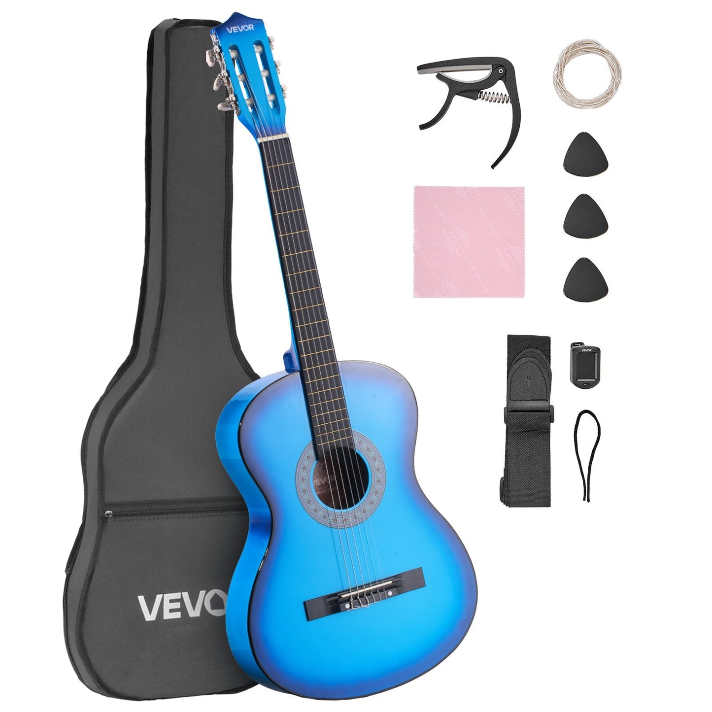 Acoustic Guitar shown in the Blue option