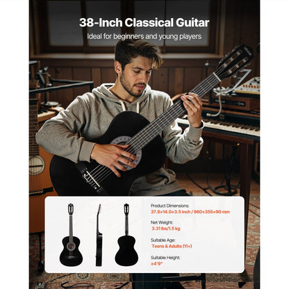 Acoustic Guitar, VEVOR, Classical, Beginner for Lessons and Practice detail image - detail view 10