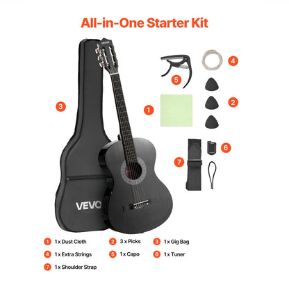 Acoustic Guitar, VEVOR, Classical, Beginner for Lessons and Practice detail image - detail view 11
