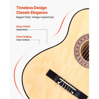 Acoustic Guitar, VEVOR, Classical, Beginner for Lessons and Practice detail image - detail view 16