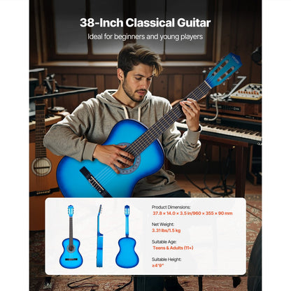 Acoustic Guitar, VEVOR, Classical, Beginner for Lessons and Practice detail image - detail view 26