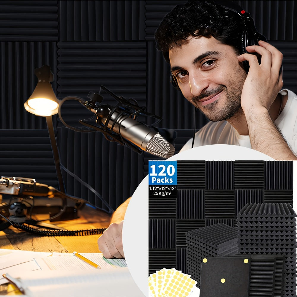 Acoustic Wall Panel, 12inch, Soundproof, Foam for Reducing Room Reflections In Recording detail image - detail view 7