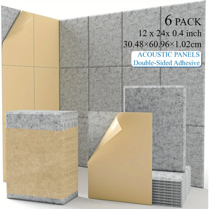 Acoustic Wall Panel shown in the Light Gray 6pcs option