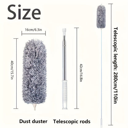 Ceiling Mop Adjustable Bendable Microfiber Duster Reusable High Reach Cleaning Tool for High for Entryways, Bedrooms and Living Spaces