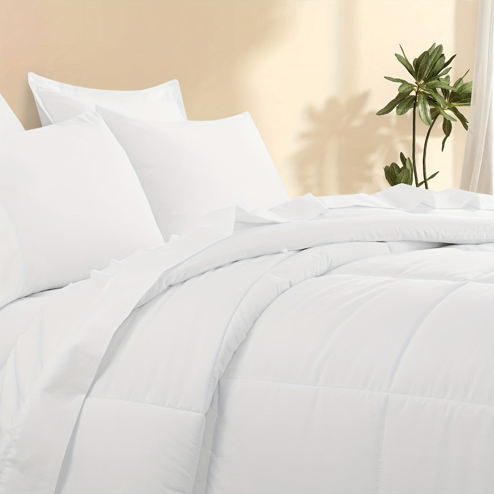 7 Piece Comforter Set Luxury Soft Fluffy Bedding All Season Bed in a Bag with Comforter Fitted Sheet Flat Sheet Pillowcases Hypoallergenic