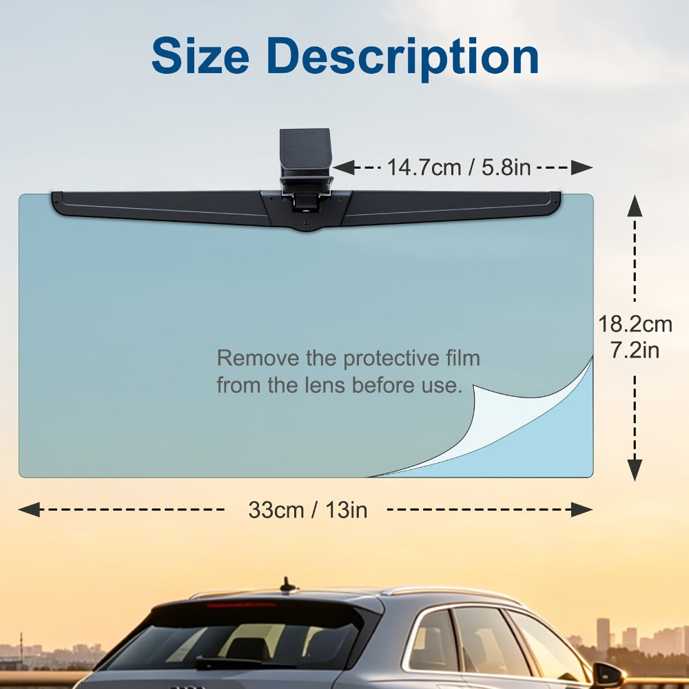 Sun Visor Extender for Car Polarized Anti-Glare UV400 Blocker Clip-On Adjustable Extension Universal Fit Windshield Sun Shade for Safe