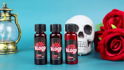 Fake Blood Makeup Kit 3pcs SFX Paste with Brush – Realistic Fresh Dark & Old Blood Special Effects Makeup for Halloween Zombie Vampire