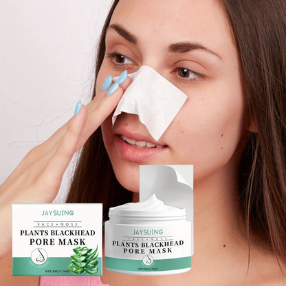 Blackhead Peel-Off Nose Mask 50g with Hyaluronic Acid, Salicylic Acid & Aloe Essence, Deep Pore Cleansing Strips for Smooth Skin