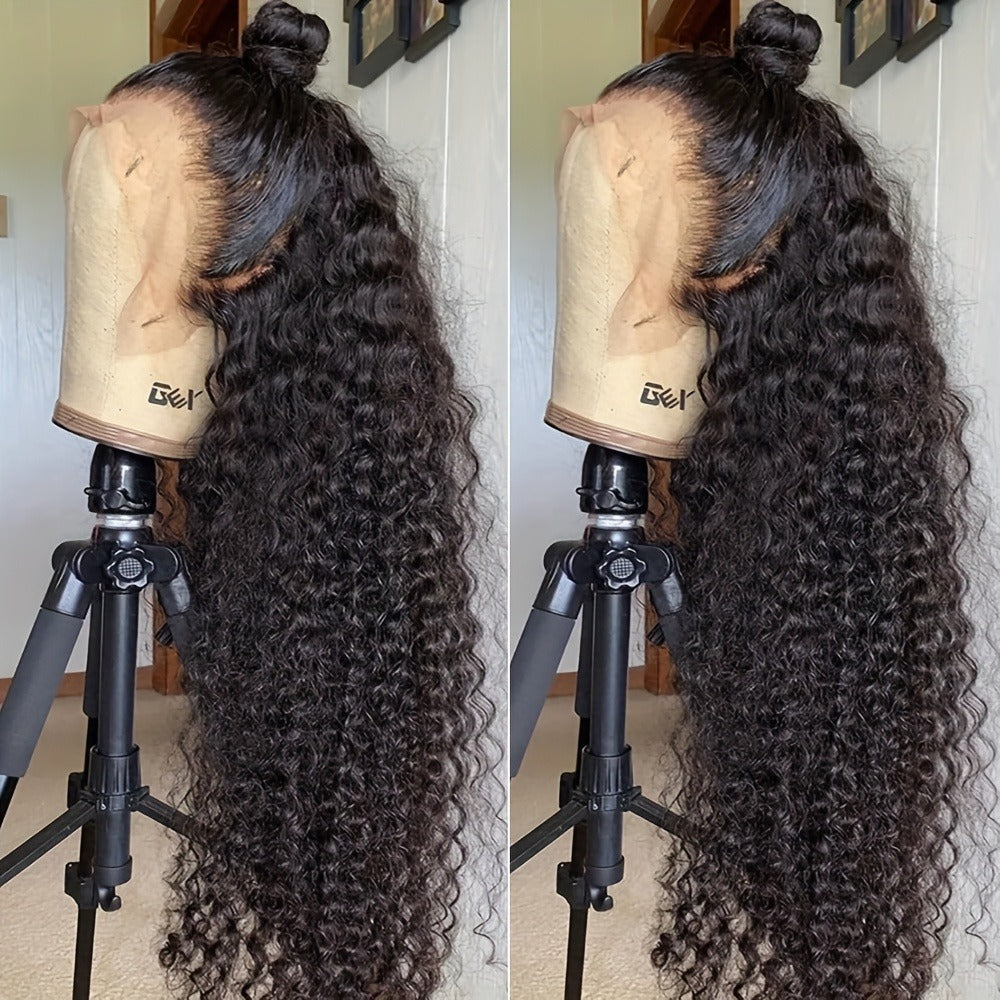 Loose Curly Wave Lace Front Wig 13x4 Synthetic Glueless Pre Plucked Heat Resistant Natural Hairline