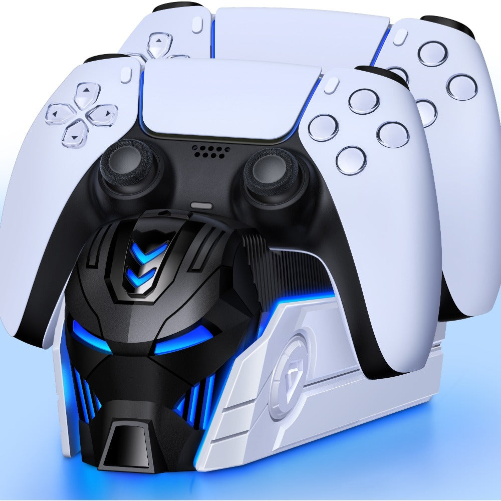 DualSense & DualSense Edge PS5 Controller Charging Station with LED Light, Dual Fast Charging Dock for PlayStation 5 Controllers