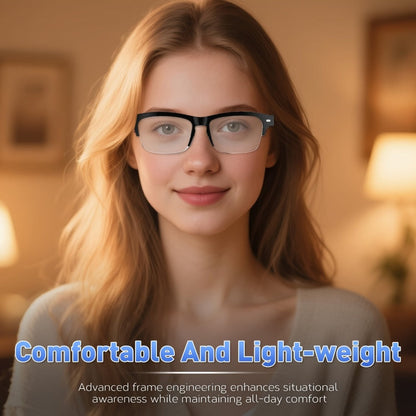 Smart Glasses Photochromic Audio Eyewear with Open-Ear Speaker, Microphone and Metal or Plastic Frames