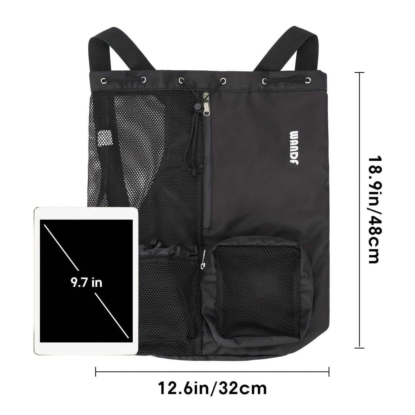 Mesh Drawstring Swim Bag – Quick-Dry Sports Backpack with Wet Pocket for Swimming, Gym & Beach, Lightweight Travel Bag for Women & Men