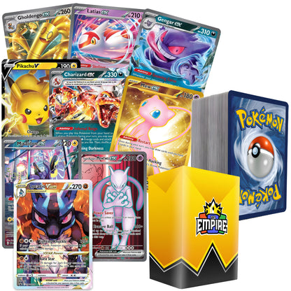 Pokemon Card Bundle 100+ Cards, 2x Ultra Rare EX GX V VMAX Full Art with the Listed Color, Size or Set Options for Everyday Use