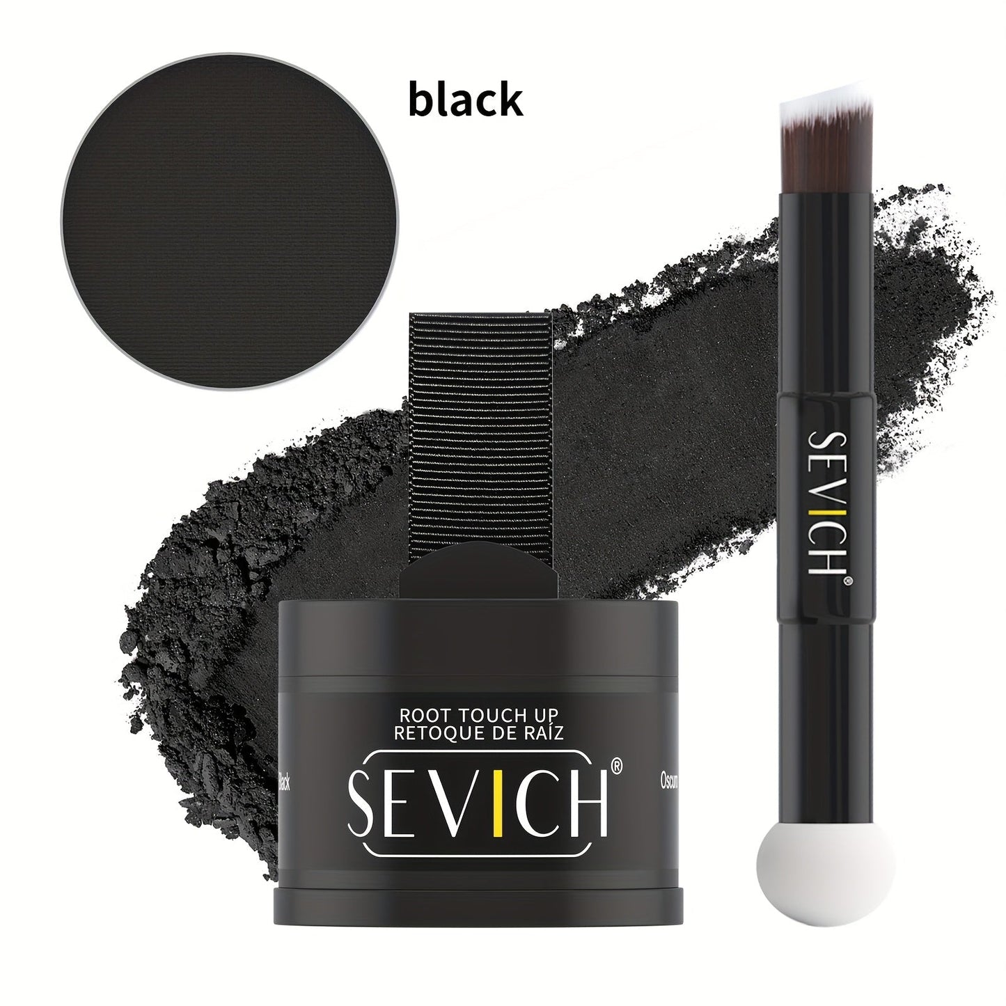 Hairline Powder Root Touch-Up Kit with Refill & Brush – Waterproof Instant Grey Hair Concealer Fills Sparse Hairline Bald Spots Eyebrow