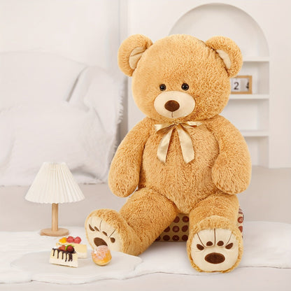 Stuffed Animal Giant Brown Teddy Bear with Oversized Seated Shape and Photo-Color Option for Room Decor