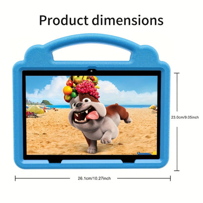 Kids Tablet 10.1 Inch with Android 15, 12GB RAM, 64GB Built-In Storage, Dual Cameras and Handle Case