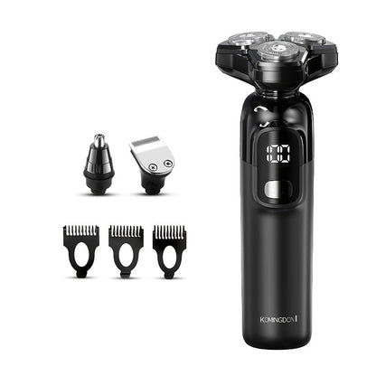 Rotary Shaver for Men 3-in-1 Cordless Rechargeable Electric Razor - Floating Head Wet Dry Shaver